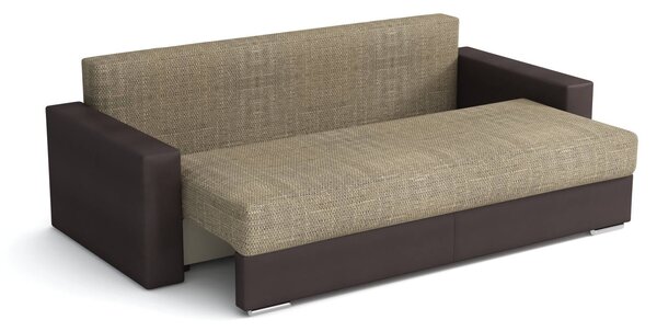Kanapa z funkcją spania sofa do salonu Klass Brąz/Cappucino