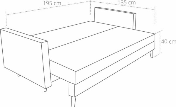 Sofa z funkcją spania kanapa Säffle Beżowa