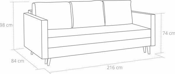 Sofa z funkcją spania kanapa Säffle Beżowa