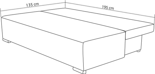 Sofa rozkładana sprężyny bonell Komfort Szara