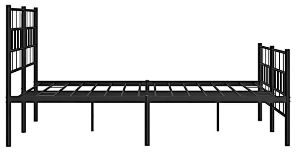 Czarne dwuosobowe metalowe łóżko 120x200 S5-E40