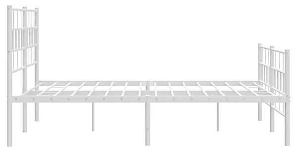 Białe podwójne metalowe łóżko 140x200 R0-A64