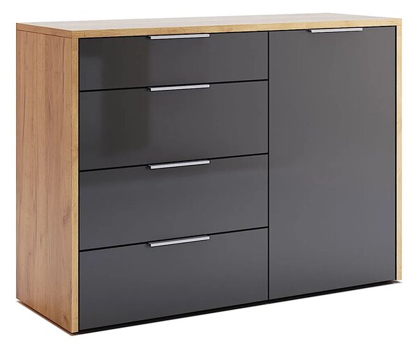 Skandynawska komoda w klorze dąb craft + lava mat M7-R67