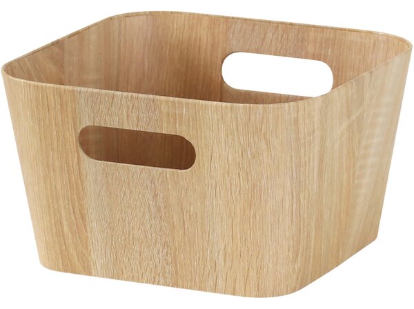 Kitchisimo Zestaw 2 koszy do przechowywania 27 × 27 × 16 cm, naturalny, M