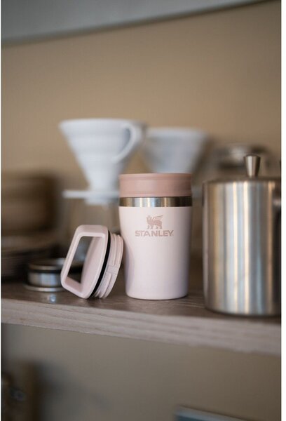 Jasnoróżowy kubek termiczny ze stali nierdzewnej 230 ml Café-To-Go Travel Mug Rose Quartz – Stanley
