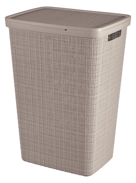 Szarobrązowy plastikowy kosz na pranie 58 l Jute – Curver