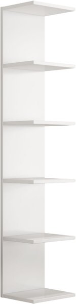 Biały otwarty regał na ścianę, 150 cm