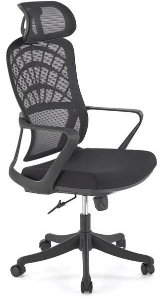 Czarny fotel obrotowy z mechanizmem tilt F0-N15