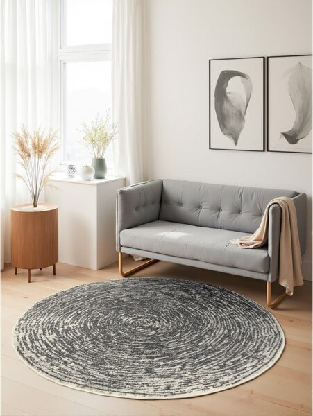 Szary/kremowy okrągły dywan ø 120 cm Gloria Cavallo – Hanse Home