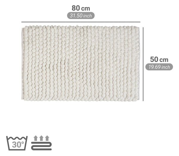 Biały tekstylny dywanik łazienkowy 50x80 cm Solivo – Wenko