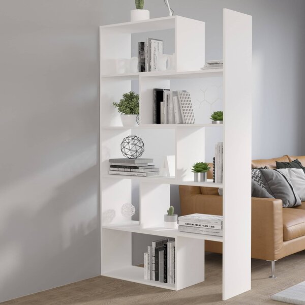 Regał na książki rozsuwany otwarty 188 cm Karol 02 Biały