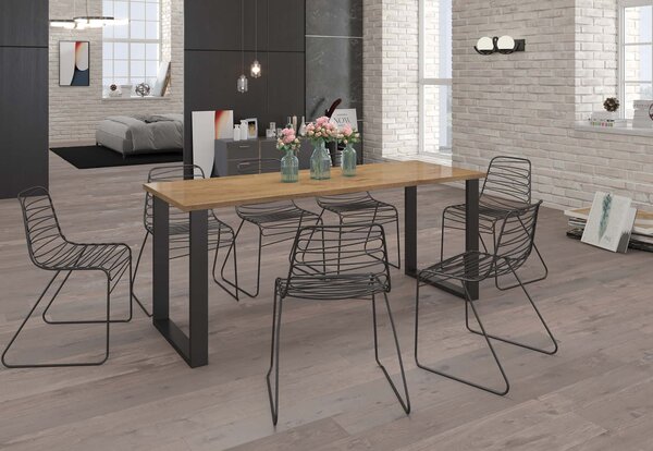 Stół do jadalni loftowy Imperial 185x67 Dąb Artisan