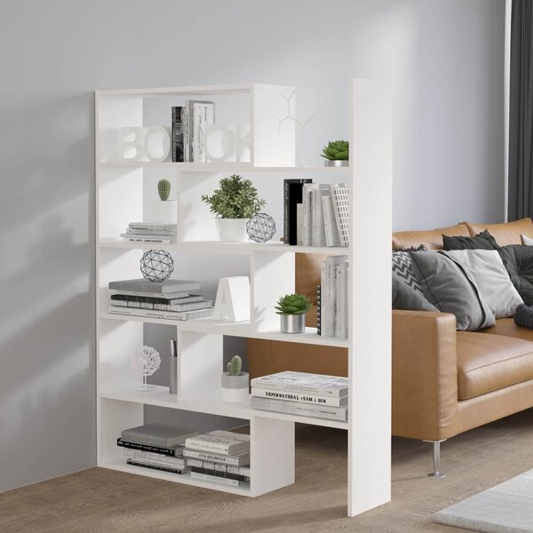 Regał na ksiązki rozsuwany otwarty 138 cm Karol 01 Biały
