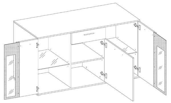 Komoda z szufladą Salsa WH20 3D 1S Biały