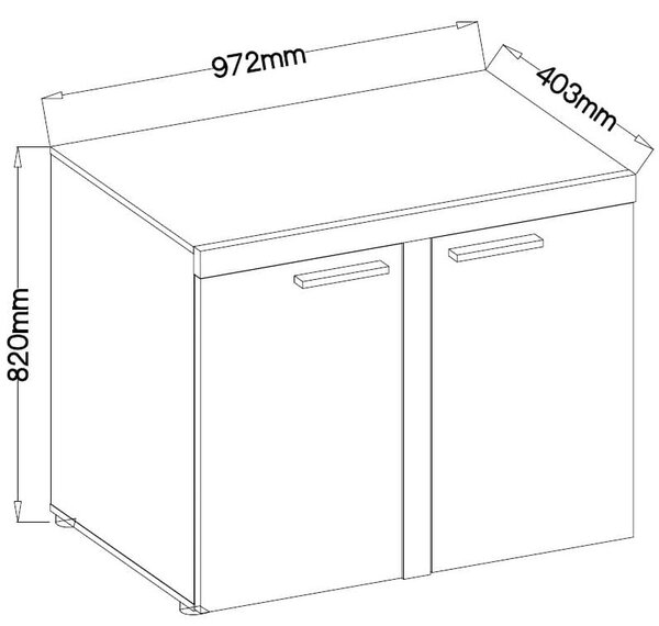 Komoda do salonu Rumba WH21 2D Biały