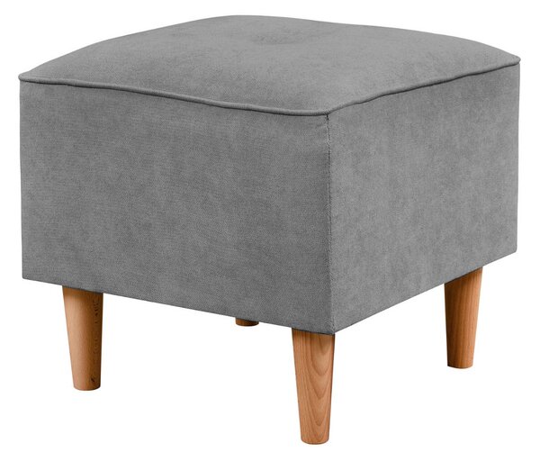 Komplet wypoczynkowy skandynawski do salonu sofa + 2 fotele z podnóżkami Szary