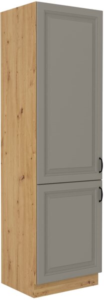 Wysoka szafka kuchenna słupek STILO 60 DK-210 2 F Gliniasty Szary/Dąb Artisan
