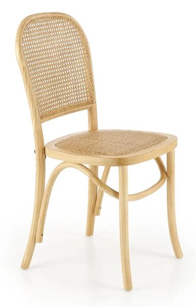 Rattanowe krzesło drewniane w stylu boho R8-P98