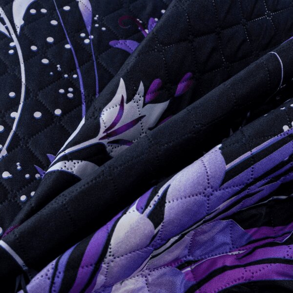 Narzuta na łóżko VIOLET BUTTERFLY, ciemnoniebieska Rozmiar: 170 x 210 cm