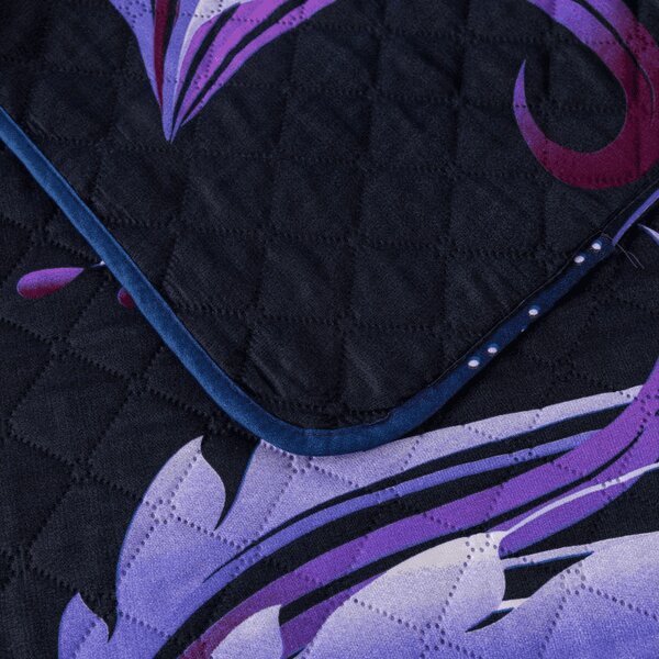 Narzuta na łóżko VIOLET BUTTERFLY, ciemnoniebieska Rozmiar: 170 x 210 cm