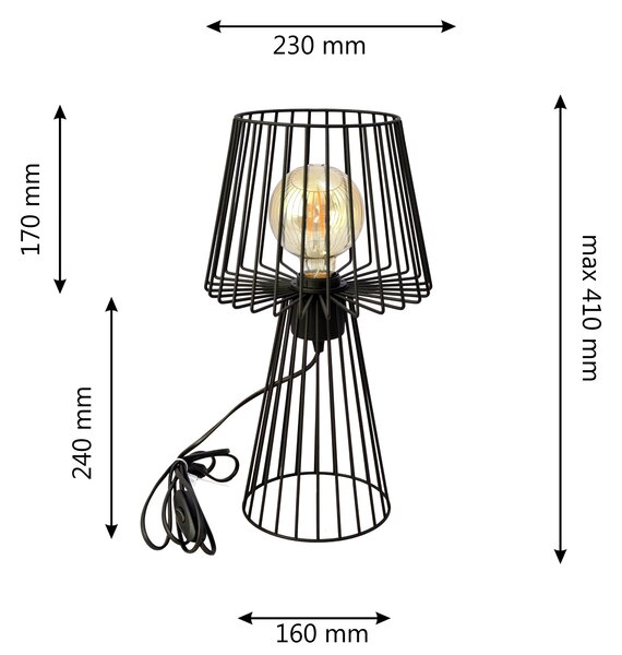Lampa biurkowa -TORRI B-1344/45 BK