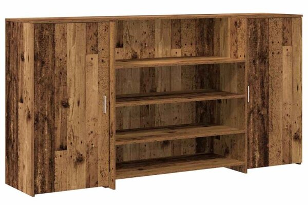Biurko recepcyjne stare drewno 200x50x103,5 cm drewno klejone