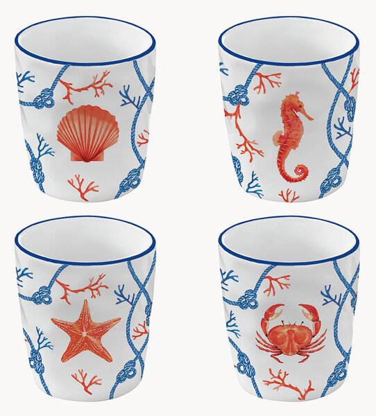 Komplet filiżanek z porcelany Cote De Mer, 4 elem