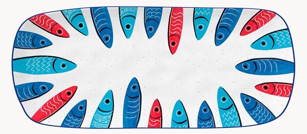 Półmisek z porcelany Sardine's Party