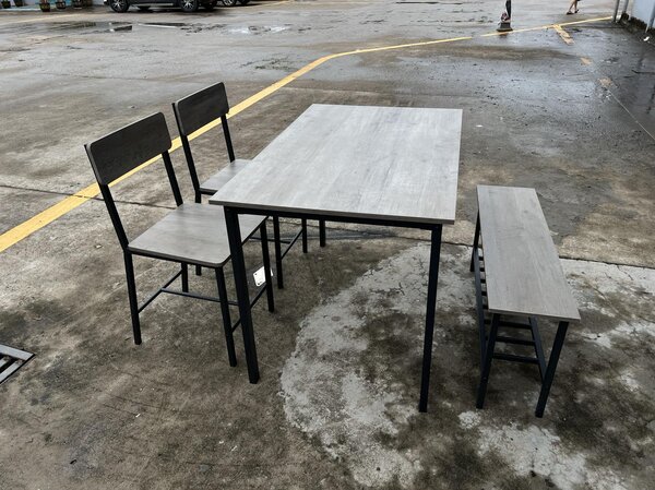 Stół do jadalni stół kuchenny nowoczesny blat stabilna konstrukcja kolor szary z Holzwerkstoff (MDF/Spanplatte), stabiler Metallrahmen