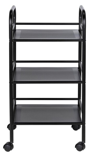 Czarny metalowy regał na kółkach 41x75 cm – Wenko