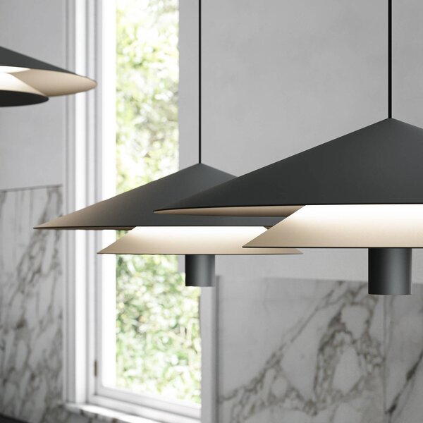 Karman Lampa wisząca designerska ASSO, czarny, salon / jadalnia, aluminium, design
