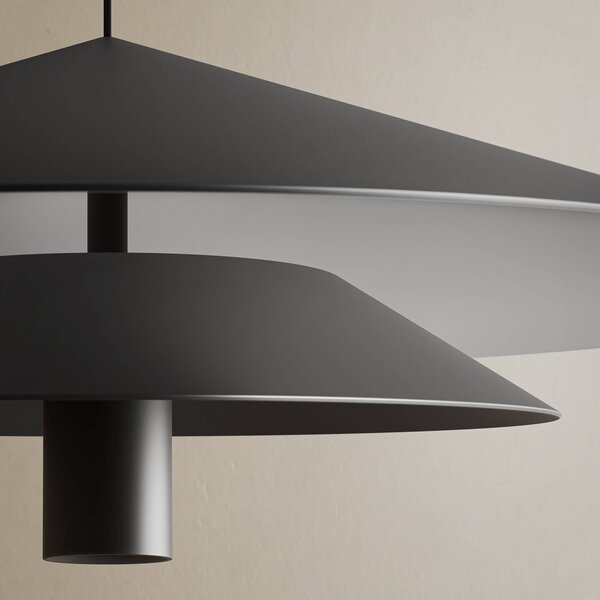 Karman Lampa wisząca designerska ASSO, czarny, salon / jadalnia, aluminium, design