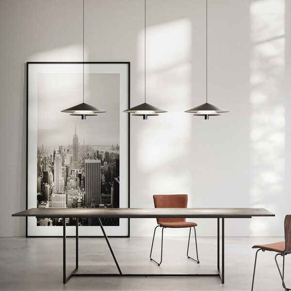 Karman Lampa wisząca designerska ASSO, czarny, salon / jadalnia, aluminium, design