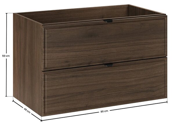 Szafka pod umywalkę z szufladami Orzech Villa - Veridra 4X 80 cm