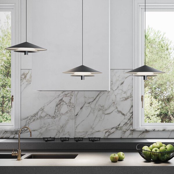 Karman Lampa wisząca designerska ASSO, czarny, salon / jadalnia, aluminium, design
