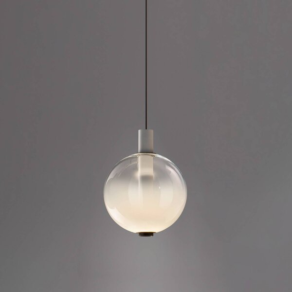 OLEV Lampa wisząca szklana Beam Stick Nuance, możliwość ściemniania, biały / opal, salon / jadalnia, szkło, design