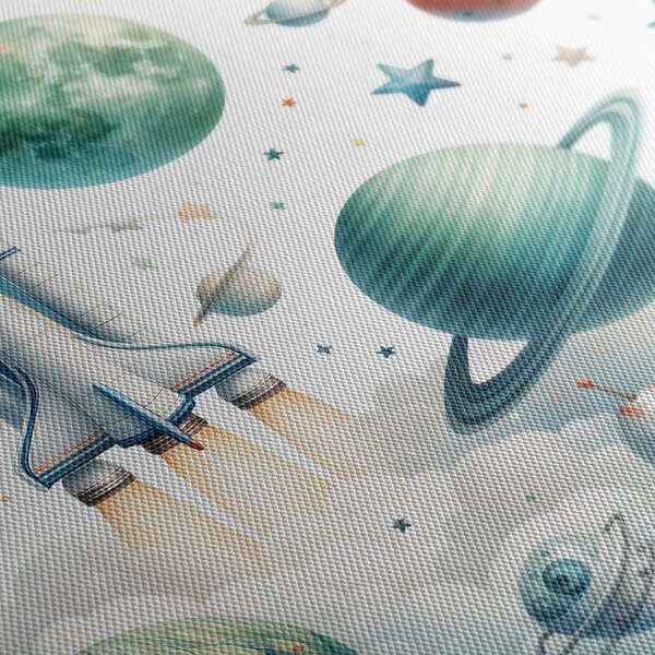 Obraz rakieta między planetami