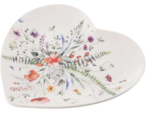 Orion Zestaw porcelanowych talerzyków deserowych Mak serce 17,5 x 17 cm, 6 szt