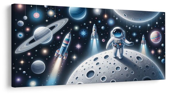Obraz kosmonauta między planetami