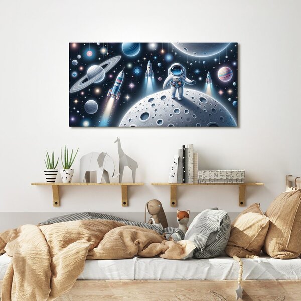 Obraz kosmonauta między planetami