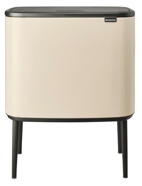 Beżowy stalowy kosz na śmieci otwierany na dotyk 36 l Bo Touch Bin – Brabantia
