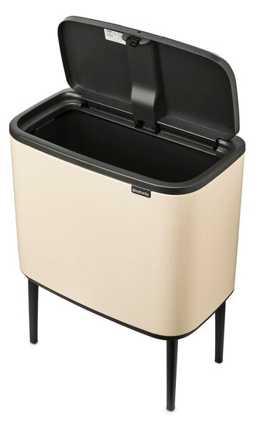 Beżowy stalowy kosz na śmieci otwierany na dotyk 36 l Bo Touch Bin – Brabantia