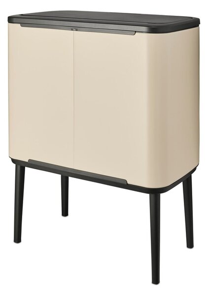 Beżowy stalowy kosz na śmieci otwierany na dotyk 36 l Bo Touch Bin – Brabantia