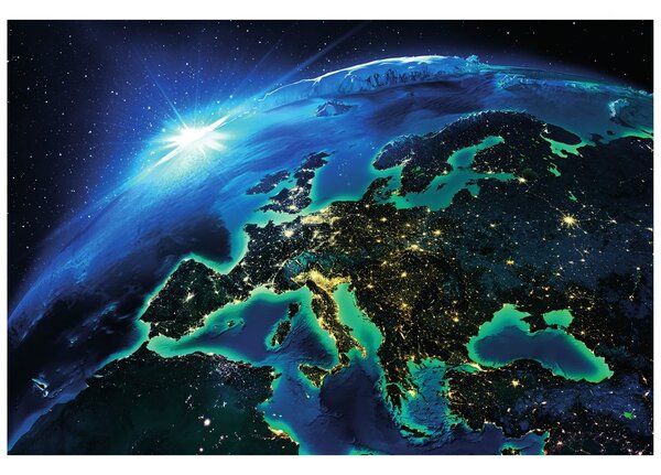 Tapeta świecąca niebieska planeta