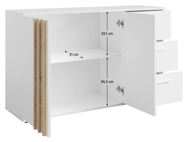 Komoda TOLIS 2D3S, biała