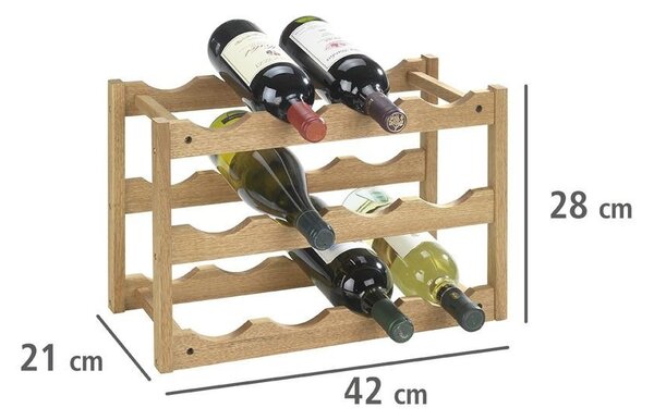 Drewniany stojak NORWAY na wino - 12 butelek, WENKO