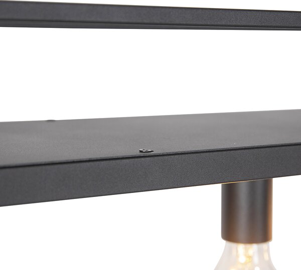 Industrialna lampa wisząca czarna z 4-punktowym stojakiem - Cage Rack