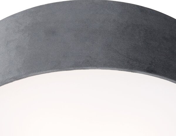 Nowoczesna lampa sufitowa szara 40 cm ze złotym wnętrzem - Drum Oswietlenie wewnetrzne