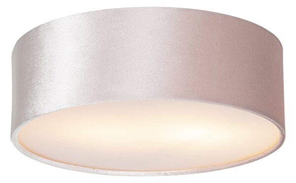 Lampa sufitowa różowa 30 cm ze złotym wnętrzem - Drum Oswietlenie wewnetrzne
