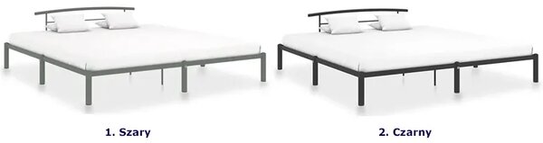 Czarne metalowe łóżko dwuosobowe 160 x 200 cm N7-W72